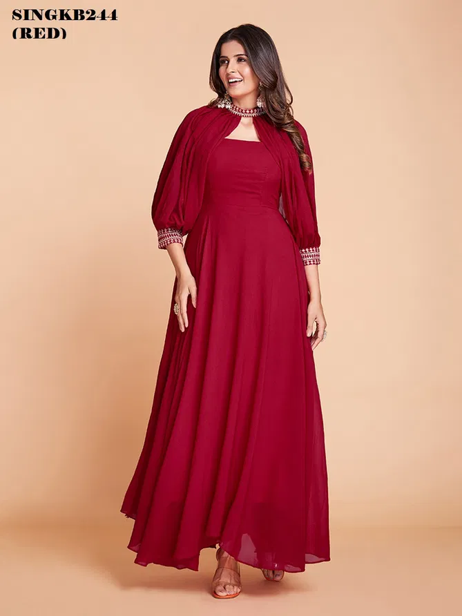 SINGKB244RED Wedding Wear Gown Catalog